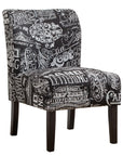 Fabric Armless Contemporary Accent Chair