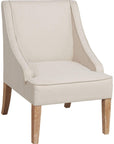 Ivory Fabric Swoop Arm Chair