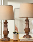 Set of 2 Rustic Farmhouse Table Lamp
