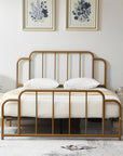Queen Gold Metal Platform Bed Frame