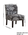 Fabric Armless Contemporary Accent Chair