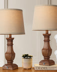 Set of 2 Rustic Farmhouse Table Lamp
