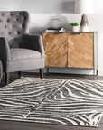 Contemporary Zebra Stripes Area Rug