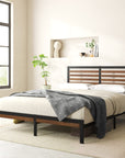 Kai Bamboo and Metal Platform Bed Frame