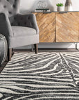 Contemporary Zebra Stripes Area Rug