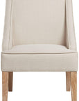 Ivory Fabric Swoop Arm Chair
