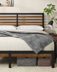 Kai Bamboo and Metal Platform Bed Frame