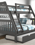 Twin Over Full Bunkbed with Trundle