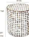Coconut Shell End Table