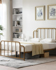 Queen Gold Metal Platform Bed Frame