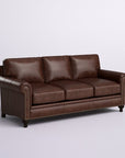 84" Genuine Leather Sofa - From Where -