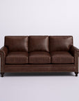84" Genuine Leather Sofa - From Where -