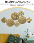 Gold Wall Hanging Home Decor Wall Decor Metal Gold Bathroom Decor Circular Wall Art Wall Decorations