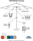 9 Ft Bronze Aluminum Patio Umbrella - From Where -