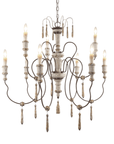 9 - Light Distressed Wood Chandeliers - From Where -