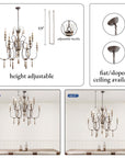 9 - Light Rustic Distressed Wood Chandeliers - From Where -