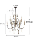 9 - Light Rustic Distressed Wood Chandeliers - From Where -