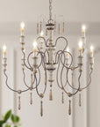 9 - Light Rustic Distressed Wood Chandeliers - From Where -