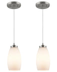 9" Modern Oval Mini Pendant Light - From Where -