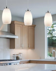9" Modern Oval Mini Pendant Light - From Where -
