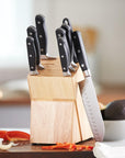 9 Pieces Wood Knife Block Set - From Where -