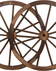 Wood Garden Wagon Wheel (Set of 2)