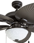Prominence Home Inland Breeze 52" Bronze Indoor/Outdoor Ceiling Fan with 5 Blades, Bowl Light Kit, Pull Chains & Reverse Airflow