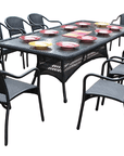 96" Rectangular Resin Wicker Dining Set - From Where -
