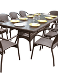 96" Rectangular Resin Wicker Dining Set - From Where -