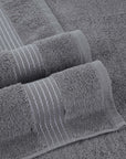 Elegant Comfort Cotton 6-Piece Towel Set Cotton Bathroom, Grey