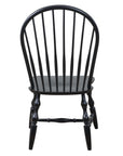 Sunset Trading Black Cherry Selections Windsor Spindleback Dining Chair | Fully Assembled Kitchen Chair | Modern Farmhouse Minimalist Country Cottage | Antique Black | Set of 2