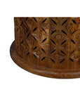 Jofran Decker Small Distressed Hardwood Global Drum End Table