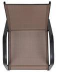 BizChair 4 Pack Brown Outdoor Stack Chair with Flex Comfort Material and Metal Frame
