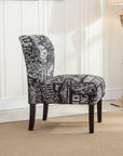 Fabric Armless Contemporary Accent Chair