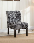 Fabric Armless Contemporary Accent Chair