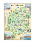 Adirondacks, New York Hand-Drawn Map