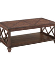 Wood Coffee Table with Storage Shelf