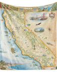 California State Map Fleece Blanket