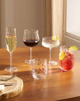 Cascade Coupe Glasses, Set of 4