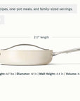 Sauté Pan | Large Sauté Pan with Lid | Induction, Gas, & Electric Safe