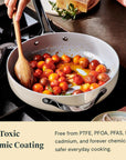 Sauté Pan | Large Sauté Pan with Lid | Induction, Gas, & Electric Safe