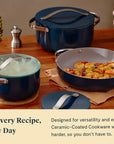 Sauté Pan | Large Sauté Pan with Lid | Induction, Gas, & Electric Safe
