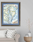 Chesapeake Bay Hand-Drawn Map