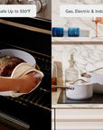 Sauté Pan | Large Sauté Pan with Lid | Induction, Gas, & Electric Safe