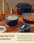 Caraway Non-Toxic Ceramic Nonstick Cookware Set with Storage Organizers