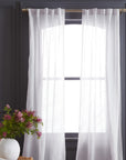European Linen Sheer Curtain Set (Set of 2)