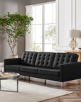 Loft Tufted Vegan Leather Sofa