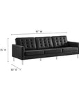 Loft Tufted Vegan Leather Sofa