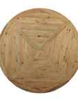 Column 71" Round Pine Wood Dining Table