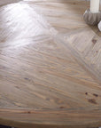 Column 71" Round Pine Wood Dining Table
